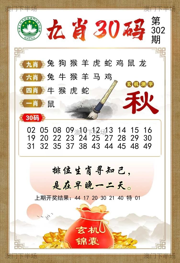 九肖30码