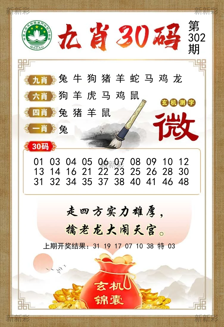 九肖30码